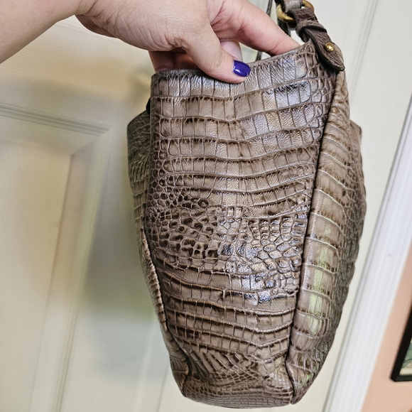 Brahmin Alligator Embossed Jacqueline Hobo Soft Large Bag - Picture 2 of 9